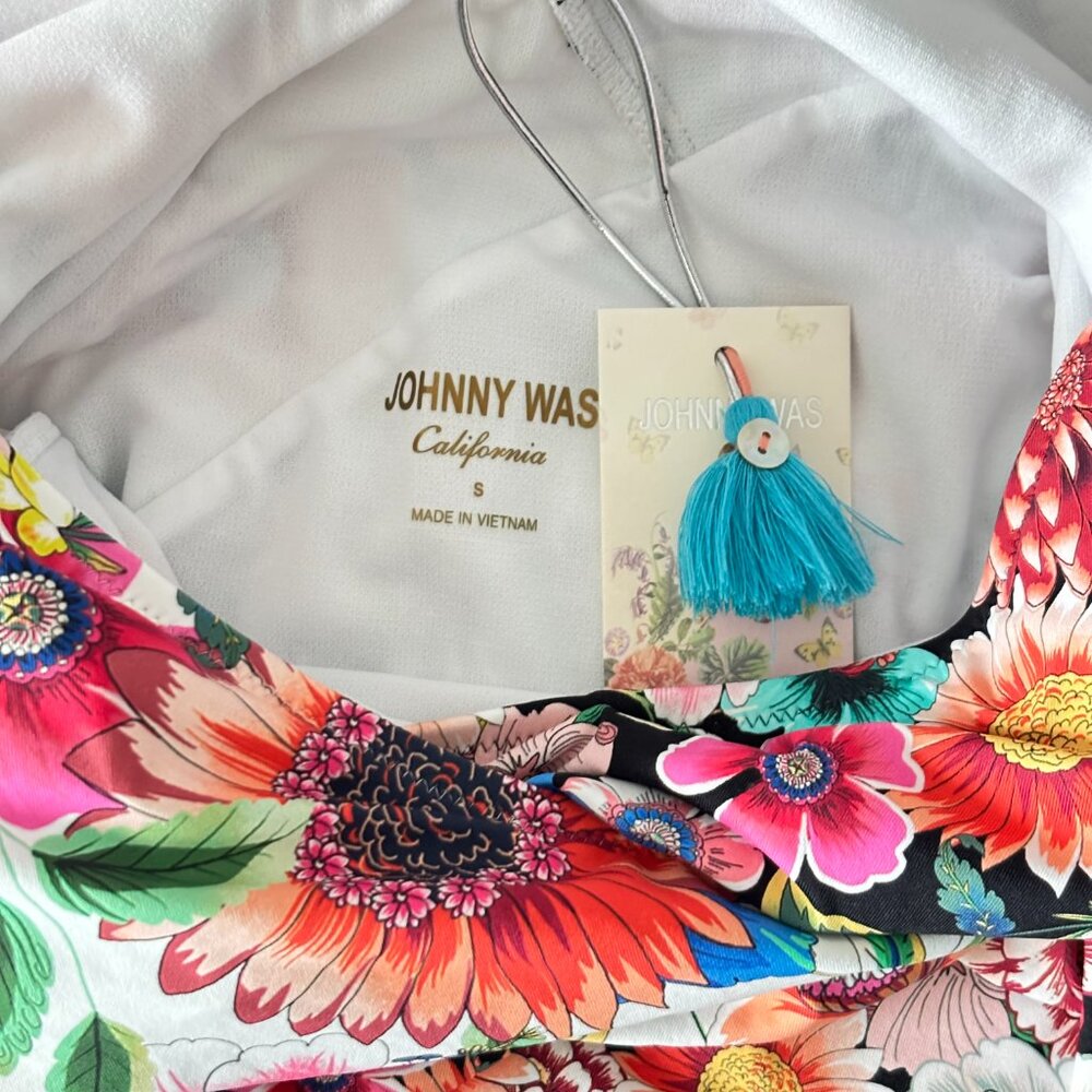 Johnny Was Mirror and Evening Palace Wrap 1-Piece Swimsuit Sz S NWT $225 - Picture 8 of 11